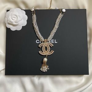 authentic chanel CC necklace C-Shell
